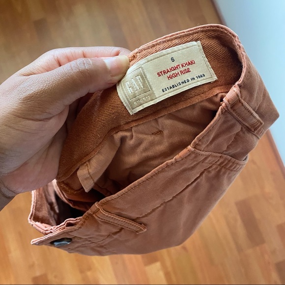 Burnt Orange Straight Leg Khaki | GAP - Picture 2 of 5